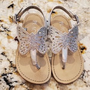Silver toddler sandals